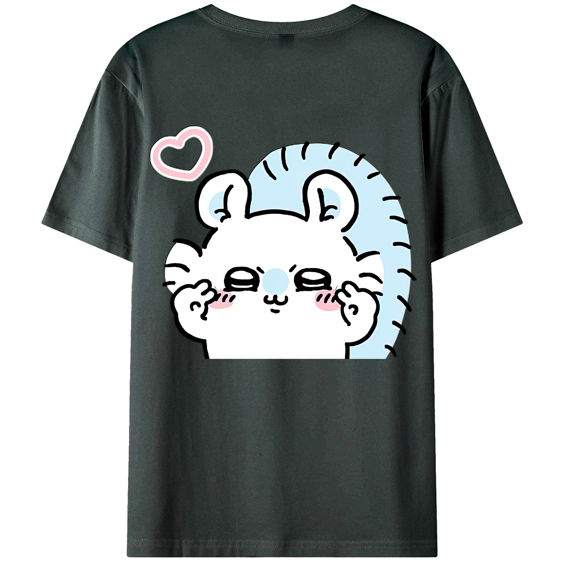 （画像用） ちいかわ モモンガ Chii-kawa Momonga 綿100％ メンズ半袖Tシャツ（バックプリント） 通気性